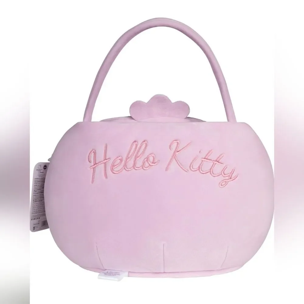 Sanrio Hello Kitty & Friends NWT Pink Plush Easter/Halloween Basket Pail- 15in